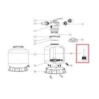 Дюзовая коробка 89011604 в комплекте с трубой для Aquaviva P450