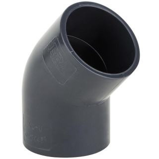 Отвод ПВХ 45°/75 мм