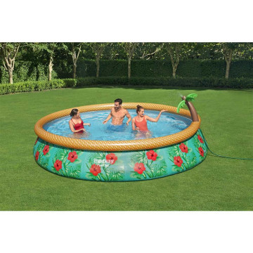 Надувной круглый бассейн Bestway 57416 Paradise Palms (457x84 см) с картриджным фильтром