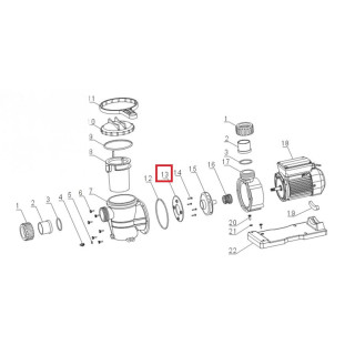 Пластиковое кольцо дифузор насоса Aquaviva VWS/STP 150-300