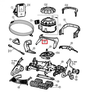 Корпус передней ручки пылесоса Hayward AquaVac 600/650 (RCX361331782237)