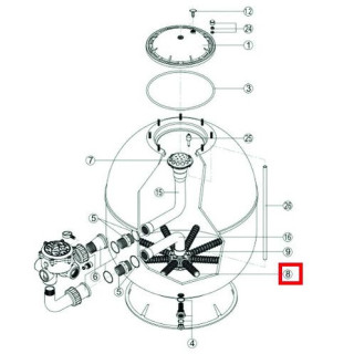 Сепаратор для фильтра Hayward PRO S360SLE (RRFI0008.03R\500201150000)