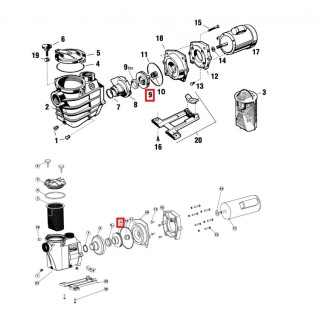 Крыльчатка к насосам Hayward 2 CV Super II/SPA/RS (SPX3021CE)